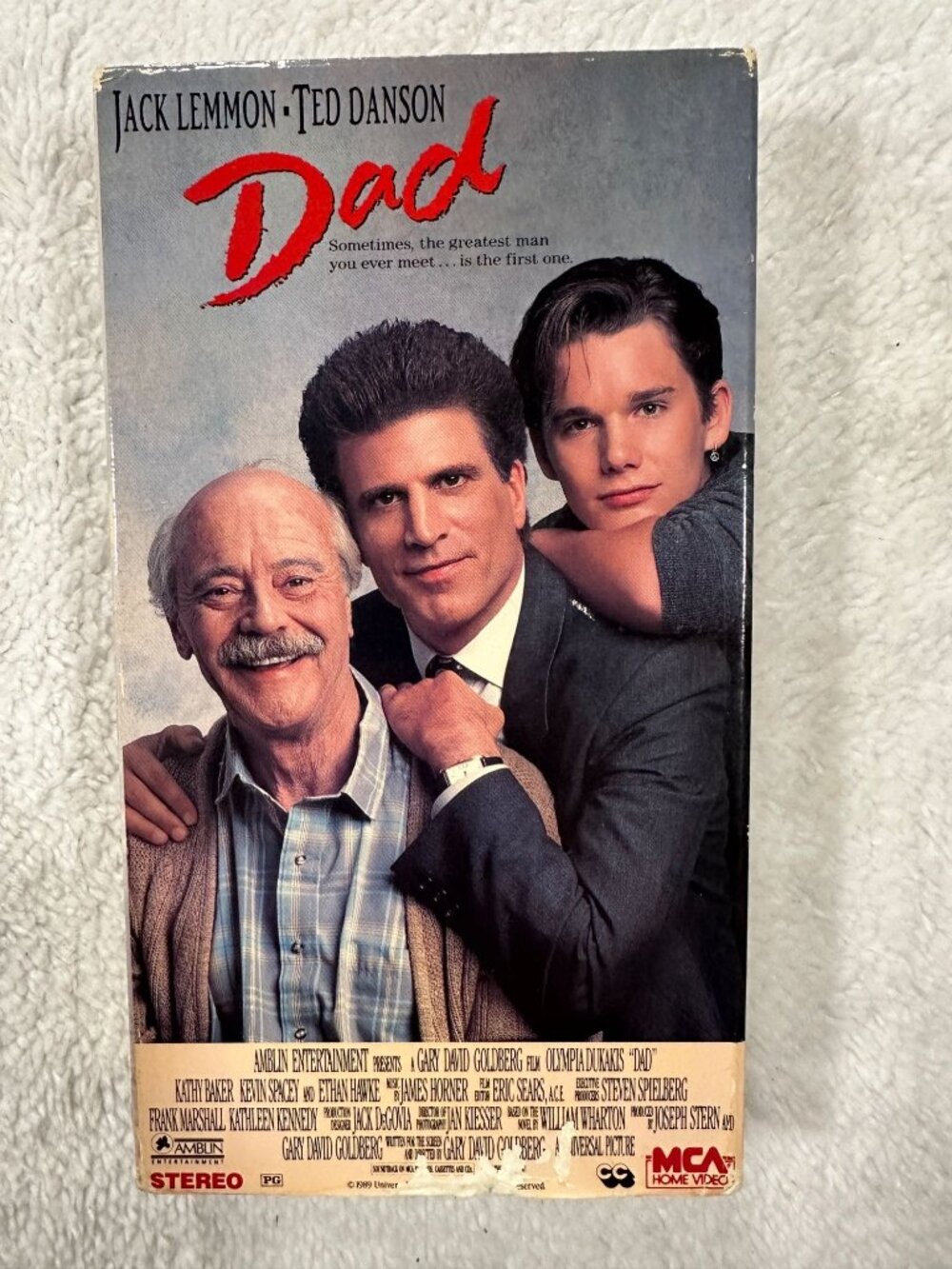 Dad VHS 1989 Jack Lemmon Ted Danson Olympia Dukakis Drama Amblin Entertainment